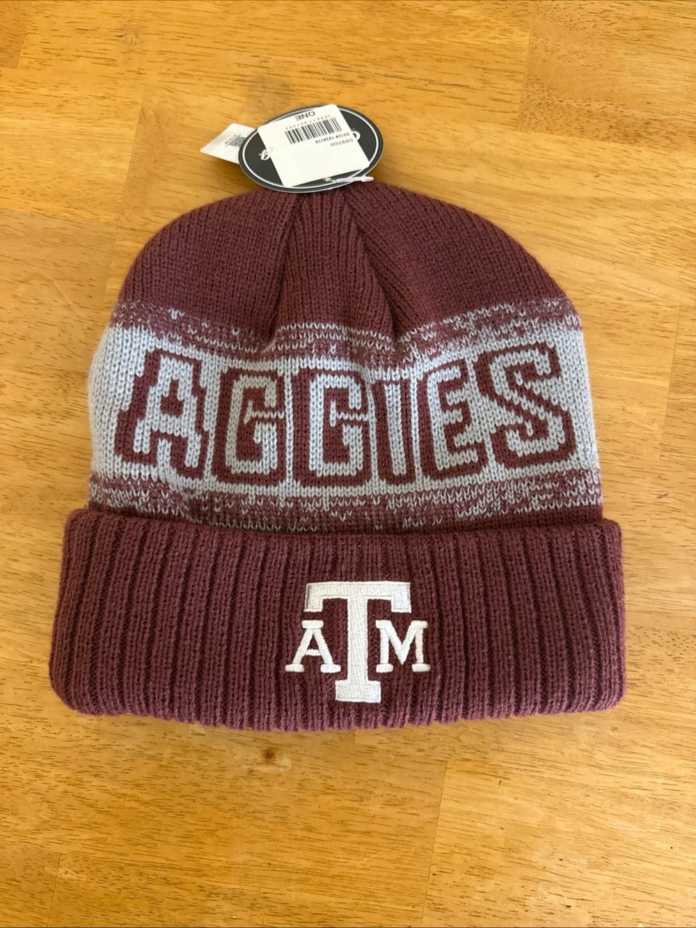 Texas A&M Aggies Knit Winter Hat Beanie Embroidered Maroon Gray OS